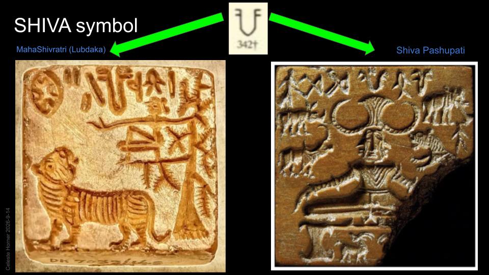 SHIVA SYMBOL SHARED by Pashupati and Mahashivratri legend seals